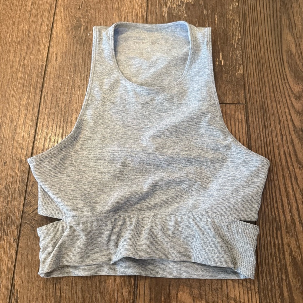 Outdoor Voices Slashback Grey Crop Sports Bra Size XS